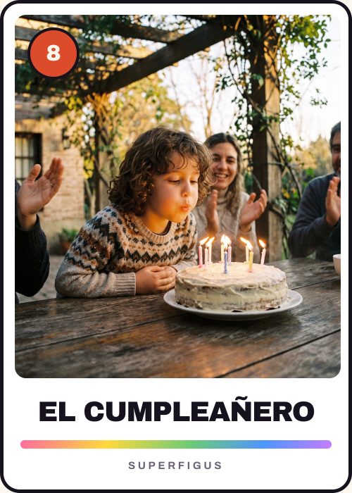 Figurita número 8 pegada en el álbum